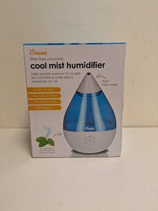 NEW CRANE FILTER-FREE ULTRASONIC COOL MIST HUMIDIFIER