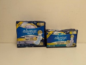 NEW ALWAYS MAXI MAX PROTECTION PADS 2 PK