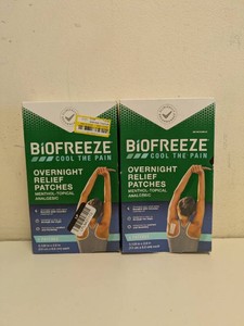 (2) NEW BIOFREEZE OVERNIGHT RELIEF PATCHES 4PK
