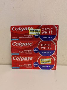 (3) NEW COLGATE OPTIC WHITE PURPLE TOOTHPASTE