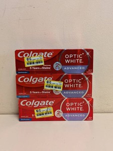 (3) NEW COLGATE OPTIC WHITE ADVANCED TOOTHPASTE