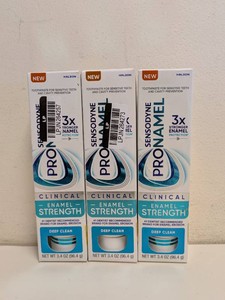 (3) NEW SENSODYNE PRONAMEL CLINICAL ENAMEL STRENGTH TOOTHPASTE