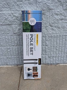 EXCELLO BRANDS HEAVY DUTY STRING LIGHT POLE SET