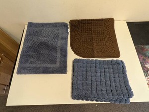 (3) ASSORTED BATH MAT (BLUEBROWN)