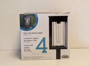 NATURALLY SOLAR SOLAR LED PATHWAY LIGHTS VINTAGE STYLE 4PK