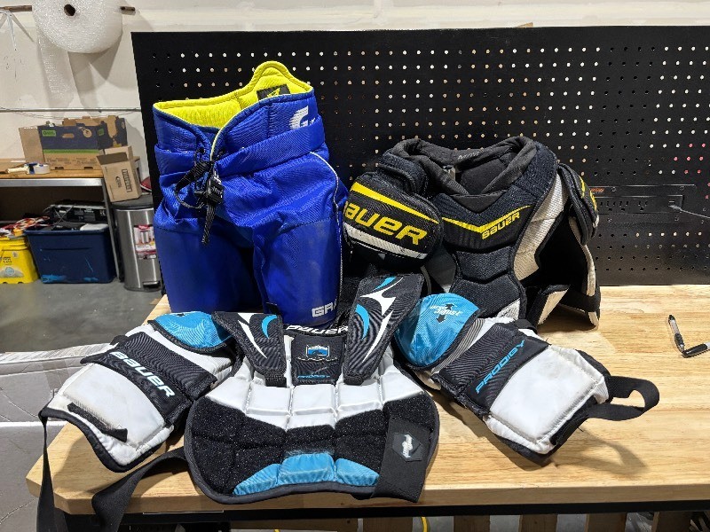 Childs Hockey Gear and Bike Rack