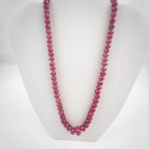 Gorgeous Natural Ruby Bead Necklace with 14k Clasp (Knotted Individually)