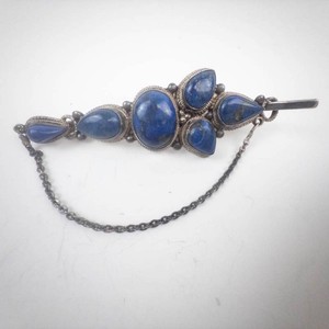 VERY UNIQUE Vintage Lapis Lazuli Accented Hair Updo Pin