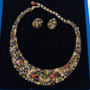 Heidi Daus Fantasy in Florals Necklace & Earrings Set in Box