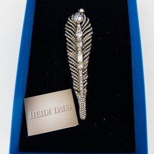 Heidi Daus Rhinestone Feather Brooch With Box