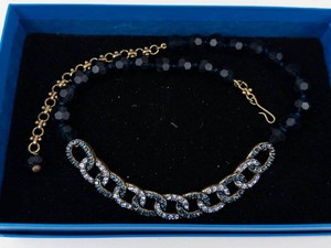 Heidi Daus Crystal Chain and Bead Necklace With Box