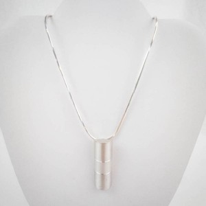 Sterling Silver Tube Pendant Necklace