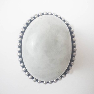 Large Sterling Silver Quartz Statement Ring Size 7.5