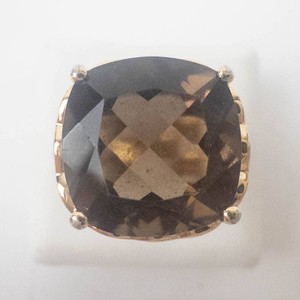 LIRM Vermeil Sterling Silver Smoky Quartz Ring Size 5