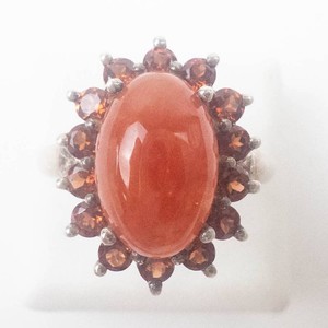 Michelle Albala Sterling Silver Carnelian Ring Size 7