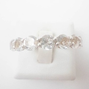 Sterling Silver White Topaz Ring Size 9