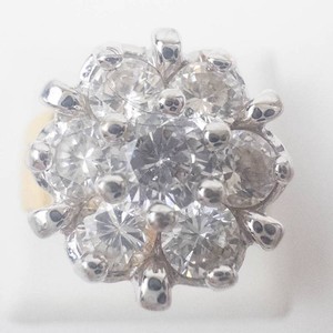 CZ Cluster 18K Gold Plate Ring Size 7