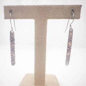 Tri-Tone Sterling Silver Dangle Earrings