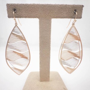 Teardrop Openwork Base Metal Dangle Earrings