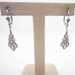 Sterling Silver Marcasite Filigree Drop Earrings