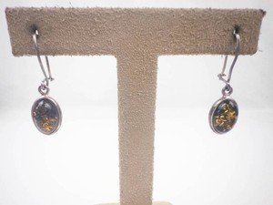 Sterling Silver Amber Drop Earrings