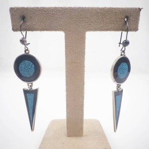 Sterling Silver Turquoise Bits Dangle Earrings