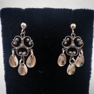 Solje Heart Filigree Sterling Silver Drop Earrings