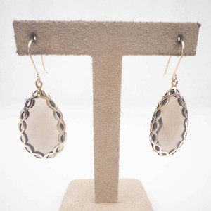 Large Vermeil Smoky Quartz Drop Earrings