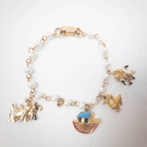Vintage Pearl Charm Bracelet