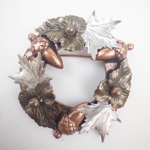 Floral Acorn Brooch