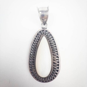 BA Sterling Silver Teardrop Pendant