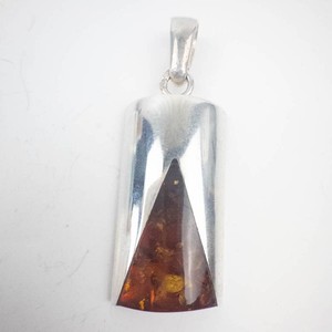 Sterling Silver Amber Pendant