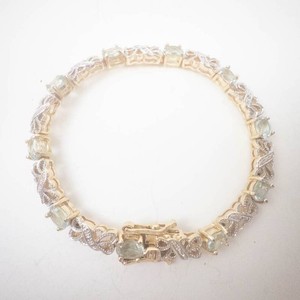Vermeil Sterling Silver Aquamarine Bracelet