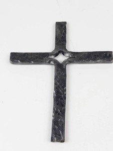 Hammered Decorative Metal Cross Wall Hanging 7