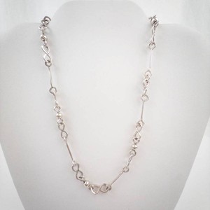 Sterling Silver Infinity & Ball Link Necklace 15