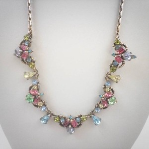 Multicolor Rhinestone Necklace Base Metal