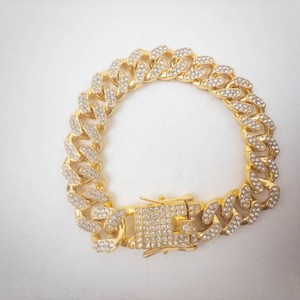 Chunky Rhinestone Cuban Link Bracelet