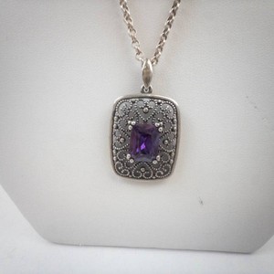 Sterling Silver Filigree Amethyst Necklace