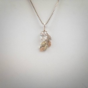Black Hills Sterling Silver Necklace With Leaf Pendant
