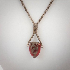 Vintage Style Red Pendant Necklace