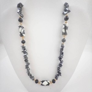 Black and White Beaded Necklace
