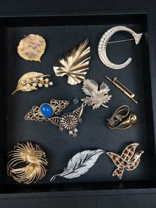 Mixed Lot of 10 Costume Brooches & Pins