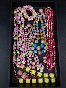 Mixed Costume Jewelry Lot - Beaded Necklaces & Bracelets