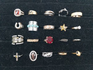 Assorted Fashion Rings - Mixed Lot of 20