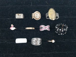 Assorted Costume Jewelry Mixed Lot - 10 Rings