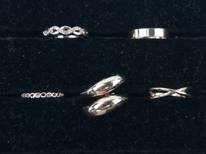 New Gold-Plated Jewelry Assortment - Size 7-7.6 (Lot of 6)