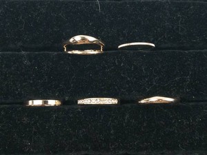 New Gold-Plated Ring Assortment Size 8-8.5 (Lot of 5)