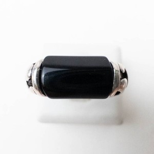 Onyx Sterling Silver Ring Size 8.5