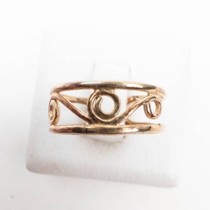 Sterling Silver Vermeil Decorative Toe Ring Size 4-5