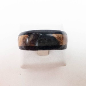 Wood & Resin Inlay Band Ring Size 9.5